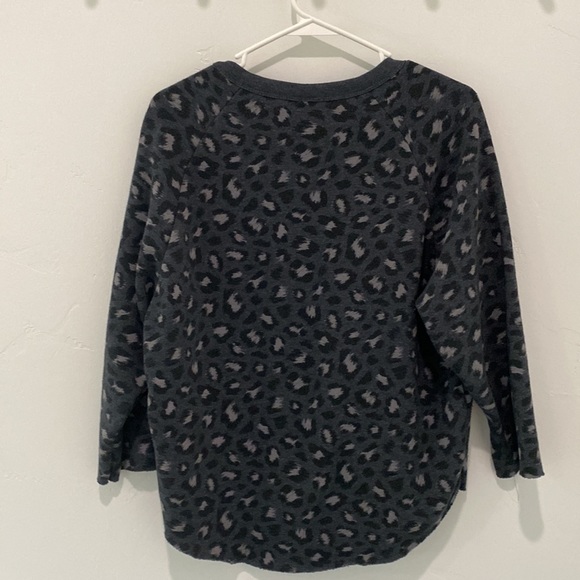 Alternative Leopard Printed Gray Sweater Top - Picture 6 of 12